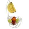 2-in-1 Banana Hook Fruit Bowl Basket Stainless Steel Apple Orange