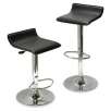 Set of 2 Modern Black Airlift Bar Stools
