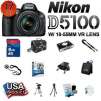 Nikon D5100 Digital SLR Camera w/ 18-55mm NIKKOR VR Lens 8GB Memory, 17 Piece Bonus Bundle