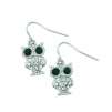 Rhinestone Mini Owl Earrings