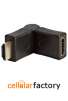 HDMI Male To Female Adjustable to 90 Degree Port Saver Adapter (Black)