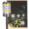 Modern Color Stripes Metal Solar Lantern: Set of 12