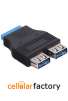 Motherboard 20 pin to 2-Port USB 3.0 A Female Adapter