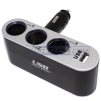 3 Socket Car Cigarette Power Adapter Splitter, Black