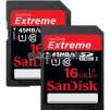 Sandisk Class 10 (45MB/s) Extreme SDHC UHS-I Memory Cards:16GB (2 Pack) for $34.99, 32GB (2 Pack) for $69.99