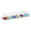 Circleware Moondance 2-Ounce Shot Glass Set with 14" Glass Tray
