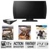 Sony PlayStation 3 24" 3D Display Bundle With Motorstorm, Uncharted 3, Killzone 3