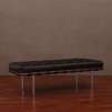Andalucia Leather/ Walnut Wood 50" Bench