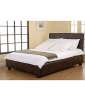 Cairo Dark Brown Queen Leather Bed
