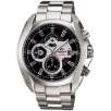 Casio EF548D-1A Stainless Steel Edifice Black Dial Analog Quartz