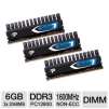 Patriot PV736G1600ELK Sector 7 6GB PC12800 RAM - DDR3, 1600MHz, 3x2048MB, 9-9-9-24, Non-ECC, Unbuffered