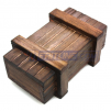 Small Tricky Opening Magic Wooden Box with Extra Secure Secret Drawer 1 Pack
