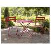 Garden Oasis French Bistro Style Steel Table - Red