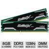 Crucial Ballistix  Desktop Memory Kit 8GB (2x 4GB), PC3-10600, DDR3-1333MHz, 240-pin DIMM