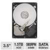 Seagate ST1500DL003 Barracuda Green Hard Drive - 1.5TB, SATA 6Gbps, 3.5" 5900 RPM, 64MB