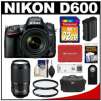 Nikon D600 Digital SLR Camera & 24-85mm VR AF-S Zoom Lens with Nikon 70-300mm VR Lens + 32GB Card + Case + More