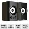 Eagle Tech ET-AR302-BK Soundstage Speakers - 6 Watts RMS, 3" High Output Drivers, Low Distortion Amplifier