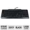 Systemax 104 Standard Black USB Keyboard - 104 Keys, Black, USB, OEM