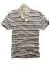 Aeropostale Striped Sueded Jersey Polo