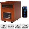 Lifesmart LS-PP1800-6WCH IR Heater - Oak Finished, Heats Up to 1800 Square Feet, 1500 Watt, LED Display Controler