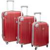Beverly Hills Country Club Malibu 3 Piece Hardside Spinner Luggage Set in Ruby Red