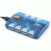 7-Port USB 2.0 HUB, Indicator Lights, AC Power Adapter Included