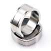 Tanga Stainless Steel Ring: Square Double Core Stainless Steel Ring, Spinner Ring with Black Finish, More