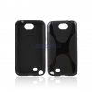 Cell Phone TPU Silicone Case for Samsung Galaxy Note II Note 2 N7100, X Curve Design, Color: Black