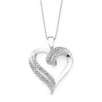 1/4 CT. T.W. Diamond Heart Pendant Sterling Silver