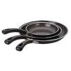 Basic Essentials Three-Piece Non-Stick Fry Pan Set