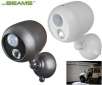 Mr. Beams Wireless LED Spotlight with Motion Sensor, Weather Proof and UV Resistant Housing (Choice of 2 Colors)