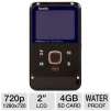 Kodak 8156630 Playfull ZE2 Waterproof Camcorder - 720p HD Video, CMOS Sensor, 2x Digital, 2" LCD, 4GB SD Card Included