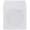 100-pack CD/DVD White Paper Sleeves with Clear Window