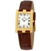 Bulova 97B41 Mens Watch Gold Tone Stainless Steel White Dial Leather Strap Watch