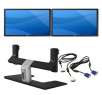 Two Dell UltraSharp U2312HM 23-inch Widescreen Flat Panel Monitors with MDS14 Dual Monitor Stand