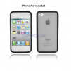 Frosty Clear Silicone with Hard Plastic Bumper Case for iPhone 4S