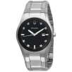 Bulova 96D104 Mens Black Dial 8 Diamonds Bracelet Watch