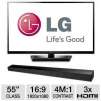 LG 55LM4700 55" Class LED Cinema 3D HDTV + 4x 3D Glasses + 2-Channel Soundbar