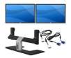Two Dell Professional P2213 22-inch Monitor Panels with MDS14 Dual Monitor Stand