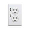 FastMac U-Socket Dual Socket USB Outlet (White)
