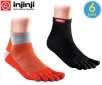 6-Pack Injinji Performance Mini-Crew Toe Socks with Mid-Foot Arch Support, Moisture Management and Anatomical Fit