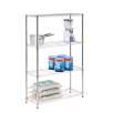Honey Can Do 14in x 36in x 54in Four Tier Shelf Unit in Chrome (SHF-01906)