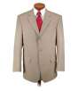 Natural Stretch 3-Button Poplin Plain Front Suit