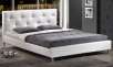 Barbara Bed with Faux-Crystal-Button Tufting in Black or White (Queen-Size)