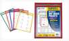 Set of 10 C-Line Reusable Dry Erase Worksheet pouches: $7.99 for 6