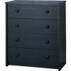 Essential Home Belmont 4 Drawer Dresser Chest - Black