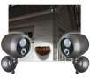 2-Pack: Mr. Beams Wireless Long Range Motion-Sensing LED Weatherproof Spotlights w/ Wire Free Easy Mount Kit!