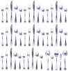 Hampton Forge Lexington Mirror 45-Piece Flatware Set with Service for 8 and 5-Piece Host Set!