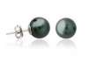6-6.5mm Natural Black Akoya Pearl Earrings in 14K White Gold