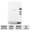 TRENDnet Powerline 200 AV Adapter - Up to 200Mbps, IEEE 802.3/u/x, 128-bit AES Encryption, 10/100Mbps REFURBISHED